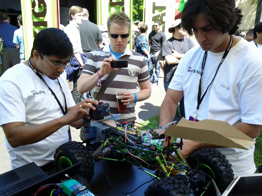 Chaitanya and Arshan Fixing the Antlrbot